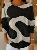 Women's Abstract pattern Casual Pullover Sweater