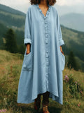 Vintage Lace V-neck Irregular Hem Dress