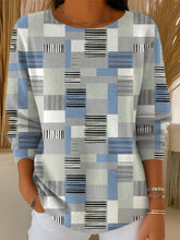 Women's Geometric Pattern Art Print Casual Pullover Sweater