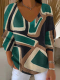 Women's Geometry Pattern Pullover Sweater