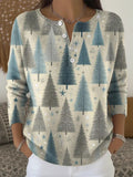 Women's Christmas Tree Casual Printed Sweater