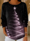 Women's Christmas Tree Casual Pullover Sweater