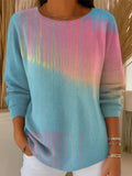 Women's Color Gradient Casual Pullover Sweater